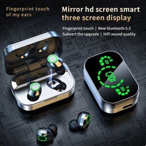 YD03 Wireless Bluetooth-compatible Headset TWS Large Screen Smart Digital